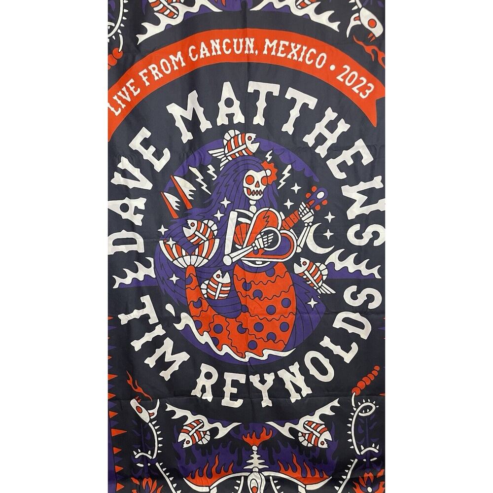 Dave Matthews Tim Reynolds Tapestry Cancun Mexico 2023 Double Sided Day of Dead - Picture 8 of 11